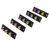 Maxbell 5 Pieces Female to Female 3-RCA Adapter Extension AV Audio Video Adapter - Aladdin Shoppers