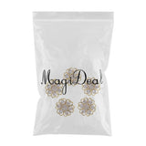 Maxbell 5 Pieces Gold Alloy Rhinestone Flower Shank Buttons Clothing Sewing Button 20mm - Aladdin Shoppers
