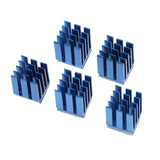 Maxbell 5 Pieces Set Blue Adhesive Heat Sink Cooling Set for 3D Printer Parts A4988 Motor Drive - Aladdin Shoppers