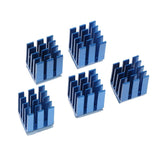 Maxbell 5 Pieces Set Blue Adhesive Heat Sink Cooling Set for 3D Printer Parts A4988 Motor Drive - Aladdin Shoppers