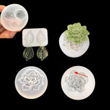 Maxbell 5 Pieces Silicone Flower Leaves Pendants Mold Resin Casting Mould for DIY Jewelry Fondant Cake Mould - Aladdin Shoppers