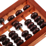 Maxbell 5 Rows Vintage Chinese Wooden Bead Arithmetic Abacus with Box Classic Ancient Calculator Counting Collectable Gift - Aladdin Shoppers