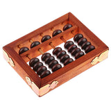 Maxbell 5 Rows Vintage Chinese Wooden Bead Arithmetic Abacus with Box Classic Ancient Calculator Counting Collectable Gift - Aladdin Shoppers