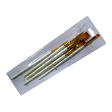 Maxbell 5 Sizes Professional Angular Paint Brush Nylon Hair Angled Paint Brushes Set Art Paintbrush for Artist Watercolor, Acrylic, Gouache, Oil Painting - Aladdin Shoppers