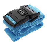 Maxbell 50-95cm Luggage Strap Adjustable Travel Belt w/ 3-Dial Combination Lock Blue - Aladdin Shoppers
