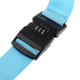 Maxbell 50-95cm Luggage Strap Adjustable Travel Belt w/ 3-Dial Combination Lock Blue - Aladdin Shoppers