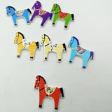 Maxbell 50 Pieces 2 Hole Mixed Horse Wood Buttons Clothing Decor DIY Sewing Scrapbooking - Aladdin Shoppers