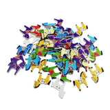 Maxbell 50 Pieces 2 Hole Mixed Horse Wood Buttons Clothing Decor DIY Sewing Scrapbooking - Aladdin Shoppers
