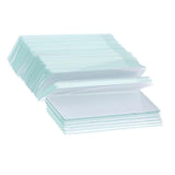 Maxbell 50 Pieces 75x25mm Square Microscope Glass Slide Biology Experiment Supplies - Aladdin Shoppers