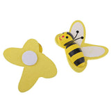 Maxbell 50 Pieces Bee Shape Adhesive Wooden Shapes Embellishments for Scrapbooking Kids Craft Cardmaking - Aladdin Shoppers