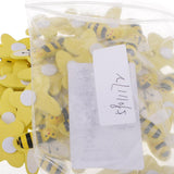 Maxbell 50 Pieces Bee Shape Adhesive Wooden Shapes Embellishments for Scrapbooking Kids Craft Cardmaking - Aladdin Shoppers