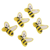 Maxbell 50 Pieces Bee Shape Adhesive Wooden Shapes Embellishments for Scrapbooking Kids Craft Cardmaking - Aladdin Shoppers