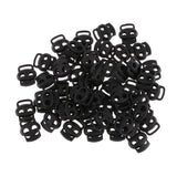 Maxbell 50 Pieces Plastic Oval Bean Double Hole String Stopper Toggle Buckle Cord Locks End for Lanyard Backpack Sportwear Shoelace Tent - Aladdin Shoppers