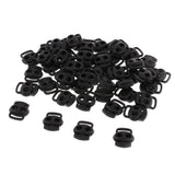 Maxbell 50 Pieces Plastic Oval Bean Double Hole String Stopper Toggle Buckle Cord Locks End for Lanyard Backpack Sportwear Shoelace Tent - Aladdin Shoppers