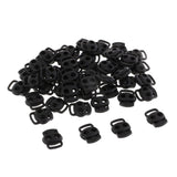 Maxbell 50 Pieces Plastic Oval Bean Double Hole String Stopper Toggle Buckle Cord Locks End for Lanyard Backpack Sportwear Shoelace Tent - Aladdin Shoppers