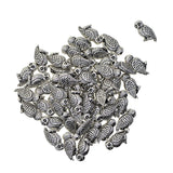 Maxbell 50 Pieces Tibetan silver 3D Carved Owl Pendants Charms for DIY Necklaces Jewelry Findings - Aladdin Shoppers