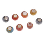Maxbell 50 Pieces Vintage Loose Enamel Ceramic Beads Charms for Jewelry Making Beading Sewing on Clothing Bag Decoration 6mm - Aladdin Shoppers