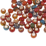 Maxbell 50 Pieces Vintage Loose Enamel Ceramic Beads Charms for Jewelry Making Beading Sewing on Clothing Bag Decoration 6mm - Aladdin Shoppers