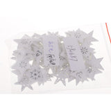 Maxbell 50 Pieces White Wood Cutouts Star Shapes Wood Snowflake Wooden Decorations Embellishment for DIY Craft Scrapbooking Card Making Christmas Decoration - Aladdin Shoppers