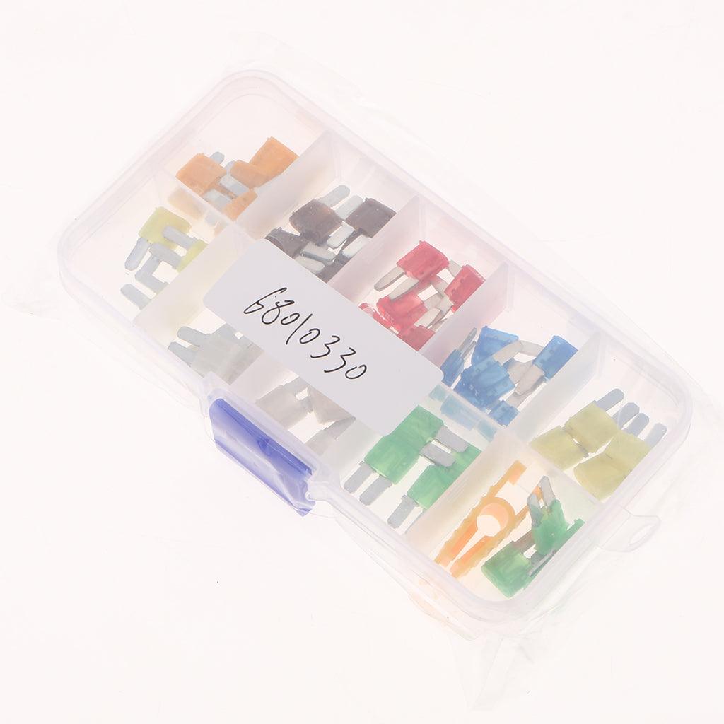 Maxbell 50pcs Mini Size ATA Auto Car Blade Fuses Assortment Kit Replacement 5A-30A - Aladdin Shoppers