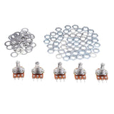 Maxbell 50x 1K/2K/5K/10K/20K/50K/100K/250K/500K/1M Single Linear Potentiometer Shaft - Aladdin Shoppers