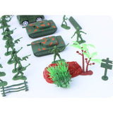Maxbell 52 Pieces Army Men Playset 4cm Soldier Action Figures with Tanks Planes Flags & More Accessories - Aladdin Shoppers