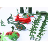 Maxbell 52 Pieces Army Men Playset 4cm Soldier Action Figures with Tanks Planes Flags & More Accessories - Aladdin Shoppers