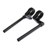 Maxbell 52mm CNC Alloy Handlebars Grips Adjustable Clip On Fork for Motorbike Black - Aladdin Shoppers