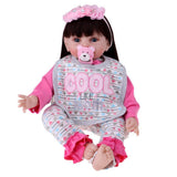 Maxbell 55cm 22" Cute Silicone Realistic Newborn Baby Girl Doll Blue Eyes Kids Toy - Aladdin Shoppers