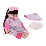 Maxbell 55cm 22" Cute Silicone Realistic Newborn Baby Girl Doll Blue Eyes Kids Toy - Aladdin Shoppers