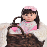 Maxbell 55cm 22" Cute Silicone Realistic Newborn Baby Girl Doll Blue Eyes Kids Toy - Aladdin Shoppers
