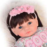 Maxbell 55cm 22" Cute Silicone Realistic Newborn Baby Girl Doll Blue Eyes Kids Toy - Aladdin Shoppers