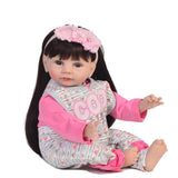 Maxbell 55cm 22" Cute Silicone Realistic Newborn Baby Girl Doll Blue Eyes Kids Toy - Aladdin Shoppers