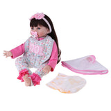 Maxbell 55cm 22" Cute Silicone Realistic Newborn Baby Girl Doll Blue Eyes Kids Toy - Aladdin Shoppers