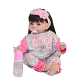 Maxbell 55cm 22" Cute Silicone Realistic Newborn Baby Girl Doll Blue Eyes Kids Toy - Aladdin Shoppers