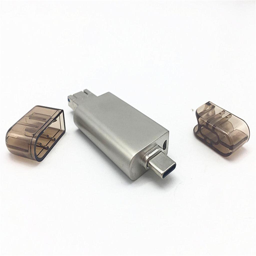 Maxbell 5in1 Multifunctional Type C/USB2.0/Micro USB SD/TF Card Reader Golden+Silver - Aladdin Shoppers