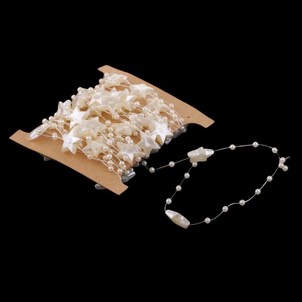 Maxbell 5m Artificial Pearls Beads Garland Chain Stars Decoration For Wedding Party - Aladdin Shoppers