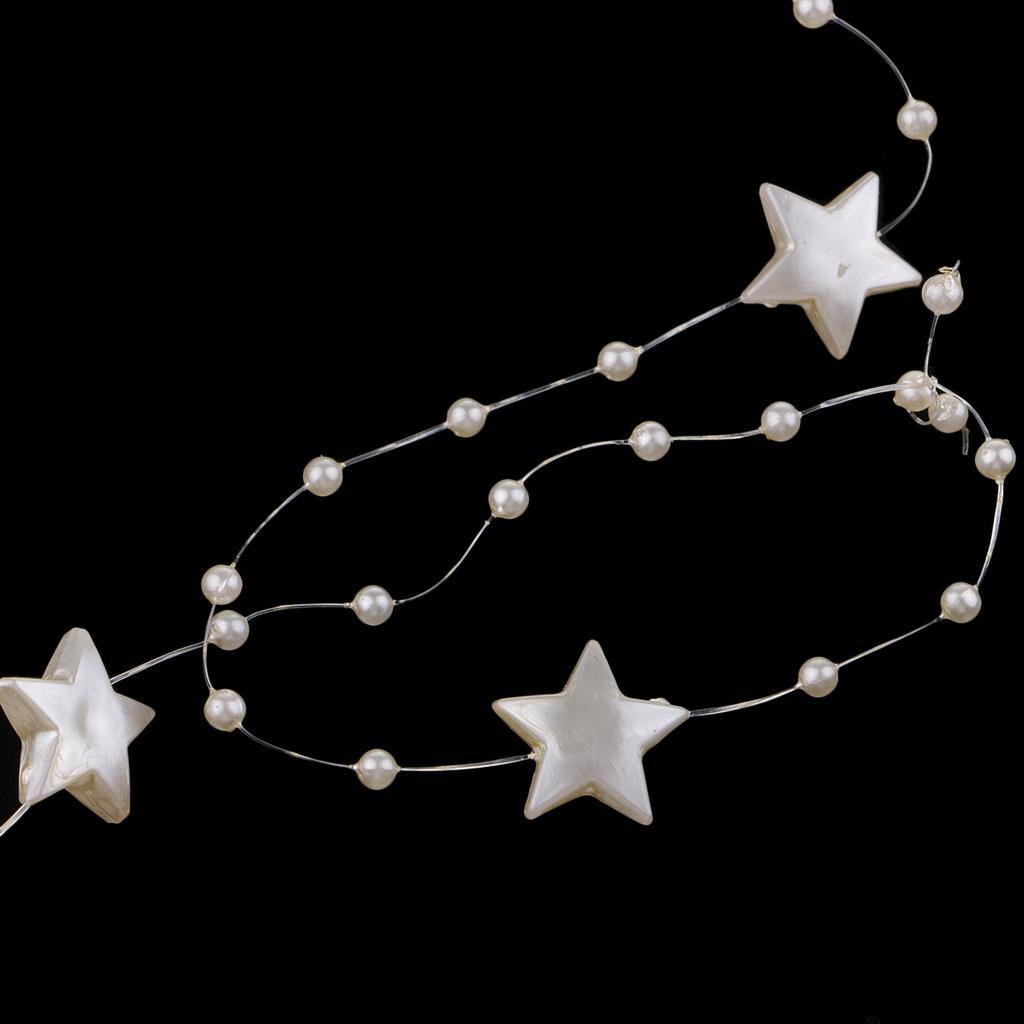 Maxbell 5m Artificial Pearls Beads Garland Chain Stars Decoration For Wedding Party - Aladdin Shoppers