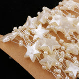 Maxbell 5m Artificial Pearls Beads Garland Chain Stars Decoration For Wedding Party - Aladdin Shoppers