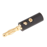 Maxbell 5Pcs 4mm Gold Plated Speaker Wire Banana Plug Test Audio Connector black - Aladdin Shoppers