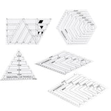 Maxbell 5Pcs Acrylic Quilting Ruler Set Patchwork Template DIY Sewing Tools 5 Styles - Aladdin Shoppers