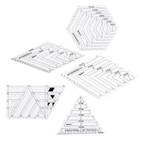 Maxbell 5Pcs Acrylic Quilting Ruler Set Patchwork Template DIY Sewing Tools 5 Styles - Aladdin Shoppers