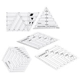 Maxbell 5Pcs Acrylic Quilting Ruler Set Patchwork Template DIY Sewing Tools 5 Styles - Aladdin Shoppers