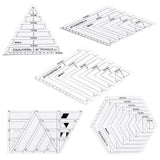 Maxbell 5Pcs Acrylic Quilting Ruler Set Patchwork Template DIY Sewing Tools 5 Styles - Aladdin Shoppers