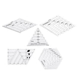 Maxbell 5Pcs Acrylic Quilting Ruler Set Patchwork Template DIY Sewing Tools 5 Styles - Aladdin Shoppers