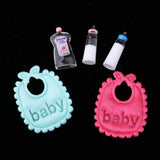 Maxbell 5pcs Dollhouse Miniature Baby Milk Bottles Bib & Shampoo Nursery Accessories - Aladdin Shoppers