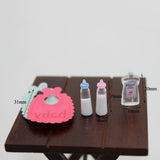 Maxbell 5pcs Dollhouse Miniature Baby Milk Bottles Bib & Shampoo Nursery Accessories - Aladdin Shoppers
