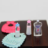 Maxbell 5pcs Dollhouse Miniature Baby Milk Bottles Bib & Shampoo Nursery Accessories - Aladdin Shoppers