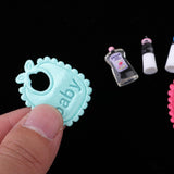 Maxbell 5pcs Dollhouse Miniature Baby Milk Bottles Bib & Shampoo Nursery Accessories - Aladdin Shoppers