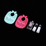Maxbell 5pcs Dollhouse Miniature Baby Milk Bottles Bib & Shampoo Nursery Accessories - Aladdin Shoppers